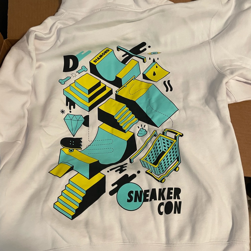 Diamond Supply Co x Sneaker Con Collab Hoodie Sz L All New